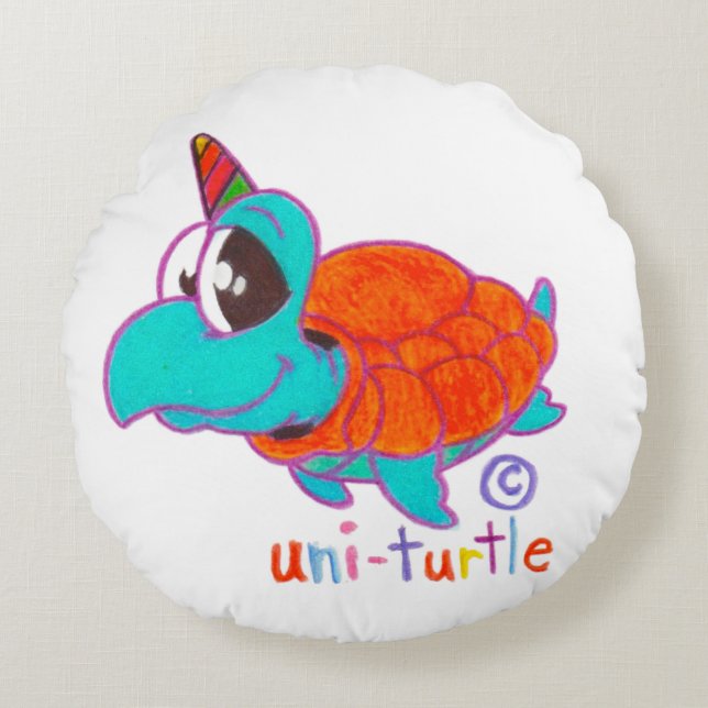 Uni Turtle Pillow Rund Kudde (Framsidan)