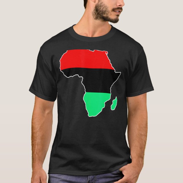 Unia Flagga Continua African Pride Black Histor T Shirt (Framsida)