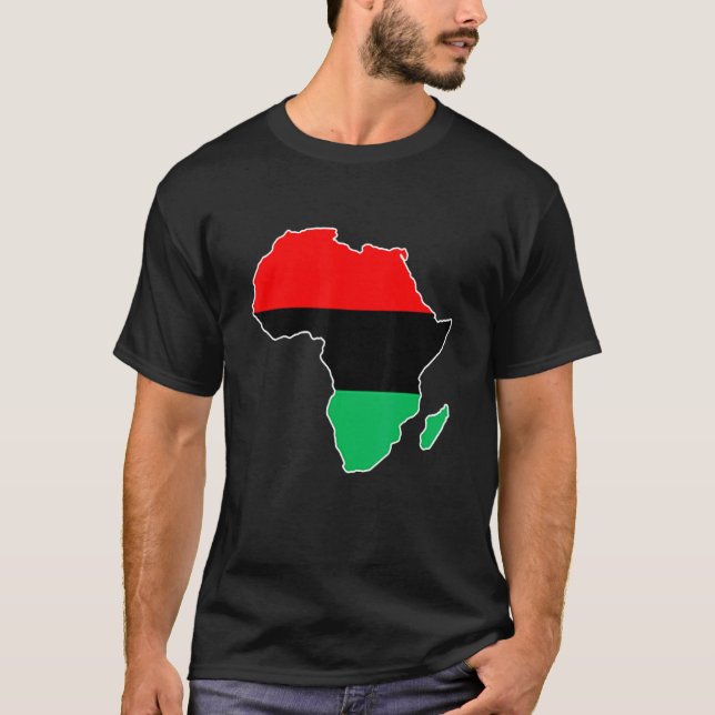 Unia Flagga Continua African Pride Black Histor T Shirt (Framsida)
