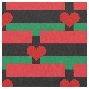Unia Flagga Fabric & Heart - Panafrikanska flagga Tyg