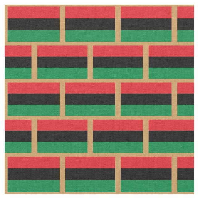 Unia Flagga Fabric & Pan African mode /guld Tyg (Närbild)