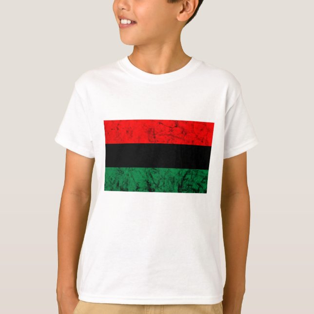 UNIA Flagga Pan African Freedom Roots Black Libera T Shirt (Framsida)