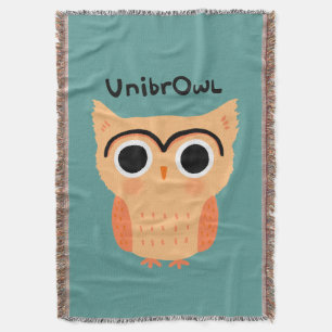 UnibrOwl Unibrow Uggla Funny Cute Eyebrows Uggla Filt