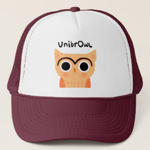 UnibrOwl Unibrow Uggla Funny Cute Eyebrows Uggla Keps
