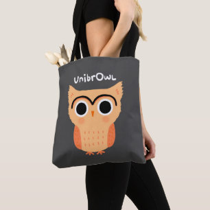 UnibrOwl Unibrow Uggla   Funny Cute Eyebrows Uggla Tygkasse