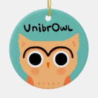 UnibrOwl Unibrow Uggla| Lustigt Cute Eyebrows Uggl