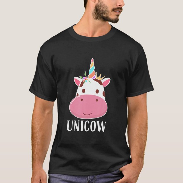 Unico - Lustigt Cow Älskare ger Cute Cow Outfit Co T Shirt (Framsida)