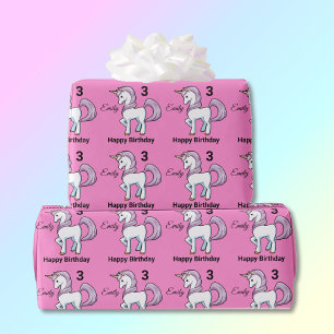 UnicomRN Little Girl's Personalize Namn Birthday Presentpapper