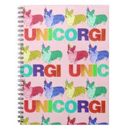 Unicorgi anteckningsbok med spiral