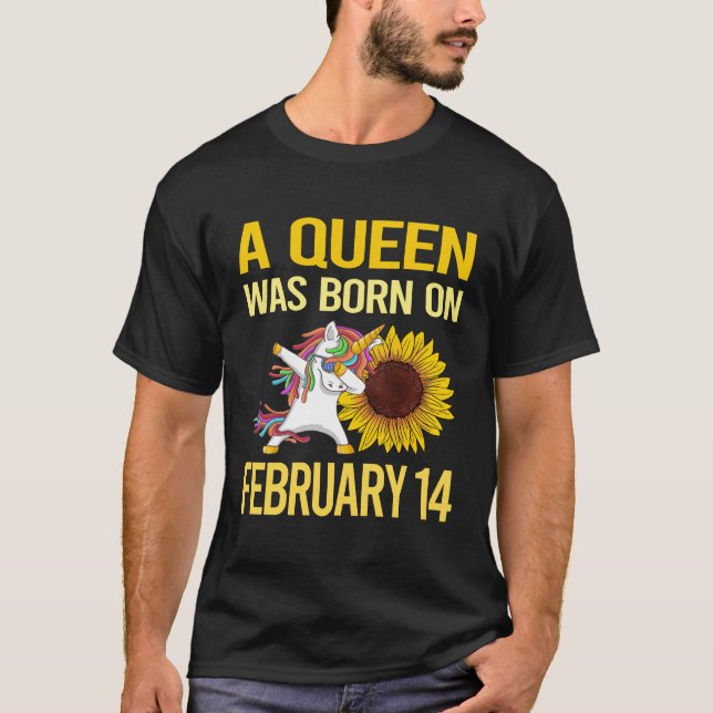 Unicorn - 14:e februari t shirt (Framsida)