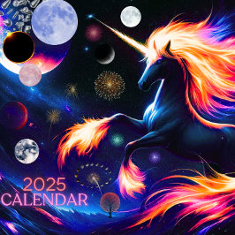 Unicorn 2025 Calendar Kalender