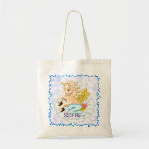 Unicorn 2 Year Old Birthday tote bags Tygkasse