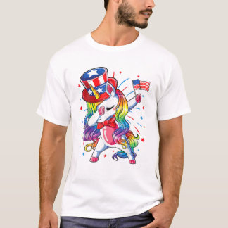 Unicorn 4:e juli Girls T Shirt