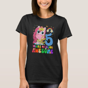 Unicorn 5th Birthday 5 Years Princess P T Shirt