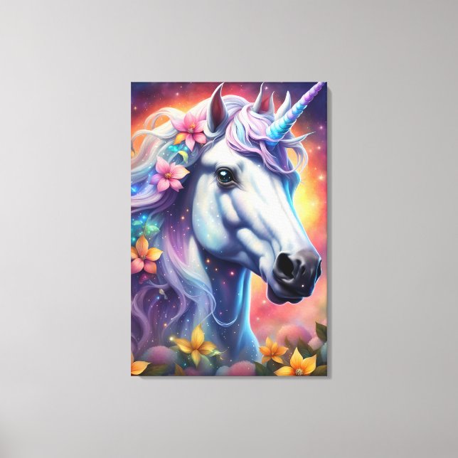 Unicorn 61 cm x 91,4 cm canvastryck (Framsida)