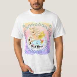 Unicorn, 6-åriga födelsedag t-shirts