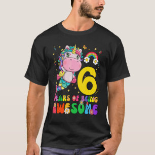 Unicorn 6e Birthday 6 Years Princess P T Shirt