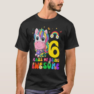 Unicorn 6e Birthday 6 Years Princess P T Shirt