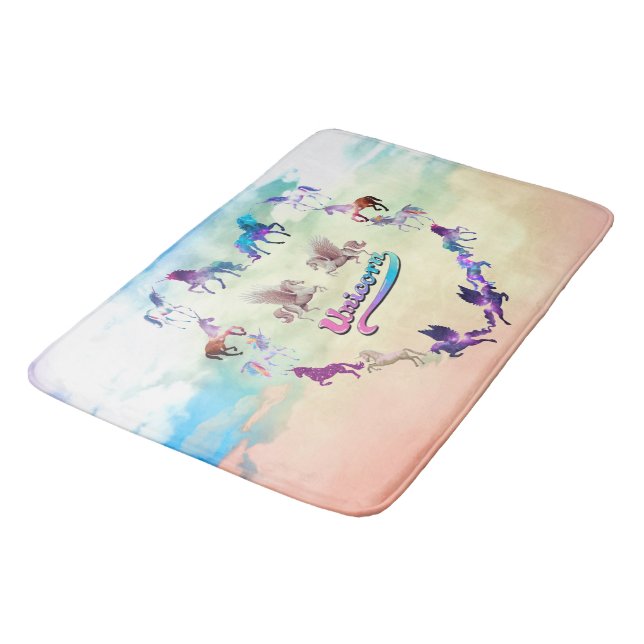 Unicorn Abstrakt Art Memory Foam Badrumsmatta (Vinklad)