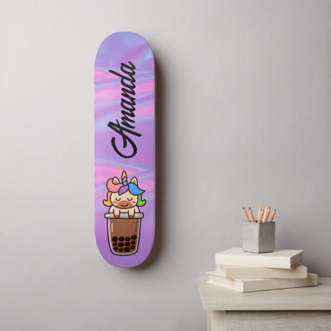 Unicorn-abstrakt Mini Skateboard Bräda 18,5 Cm (Väggkonst)