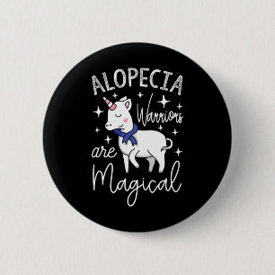 Unicorn Alopecia Warriors är magiska Knapp