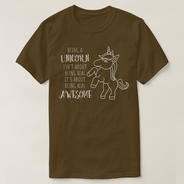 Unicorn Älskare Gift Idea Is Real Fantastisk T Shirt (Design framsida)