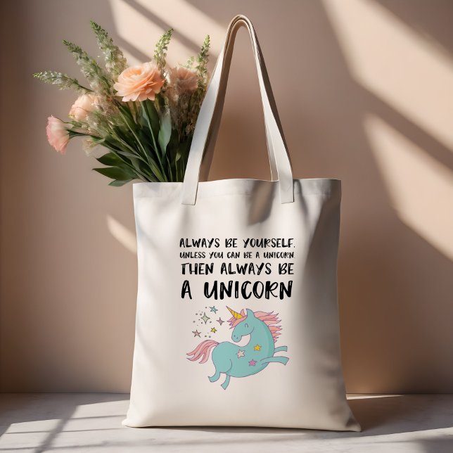 Unicorn Älskare Tote Bag - var alltid en enmajsgåv Tygkasse (Skapare uppladdad)