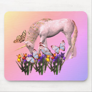 Unicorn and Butterflies Fantasy Art Musmatta