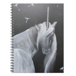 Unicorn and Dandelion spiral photo notebook Anteckningsbok