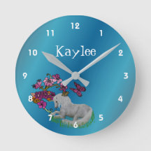 Unicorn and Flowers Personlig Namn