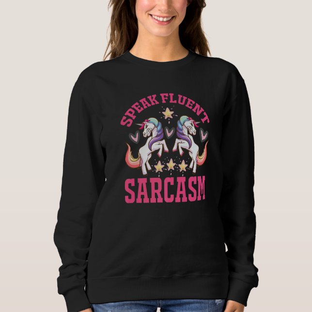unicorn and hearts   text sarcasm irony fun t shirt (Framsida)