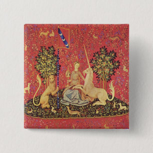Unicorn and Maiden Medieval Tapestry Image Knapp