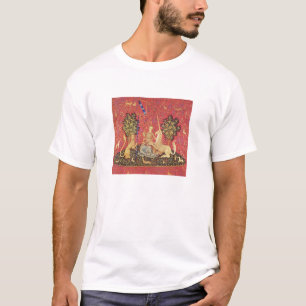 Unicorn and Maiden Medieval Tapestry Image T Shirt