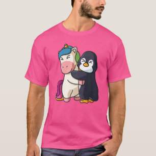 Unicorn and Penguin Cute Animals for Women Animal T Shirt