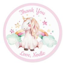 Unicorn and Rainbow Tack Favor