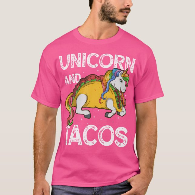 Unicorn And Tacos Rainbow Taco Squad Party T Shirt (Framsida)