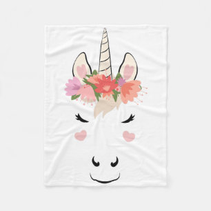 Unicorn Ansikte Eyelash Kärlek Halloween Costume F Fleecefilt