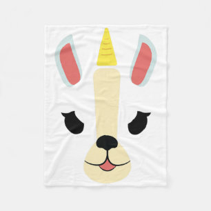 Unicorn Ansikte Funny Arg Cute Halloween Costume Fleecefilt