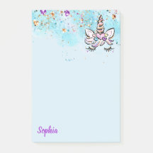 Unicorn Ansikte Glitter Rosa och Lila Magic Girls