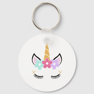 Unicorn Ansikte Keychain Nyckelring
