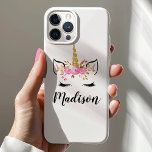 Unicorn Ansikte med Eyelash Personlig Namn<br><div class="desc">Unicorn Ansikte with Eyelash Personlig Namn iPhone 8/7 Fodral</div>