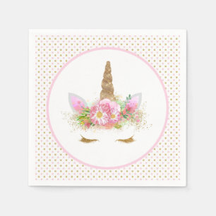 Unicorn Ansikte Papper Napkins Pappersservett