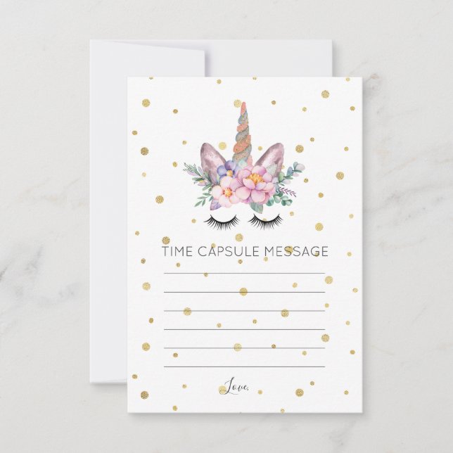 Unicorn Ansikte | Tidsdelningsmeddelande (Framsida)