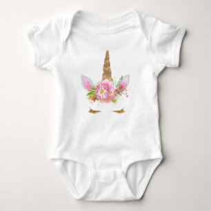 Unicorn Ansikte Tutu-utrustning Tee