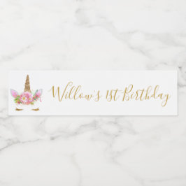 Unicorn Ansikte Vattenflaska Lable Vattenflaskor Etikett