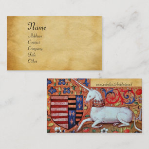 UNICORN/Antique Brown Parchment Visitkort