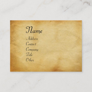UNICORN/Antique Brown Parchment Visitkort