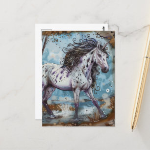 Unicorn Appaloosa Vykort