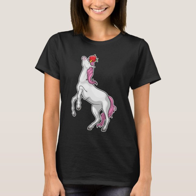 Unicorn Apple Fruit T Shirt (Framsida)