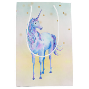 Unicorn Aqua Rosa Gult Tie Dye Guld Confetti